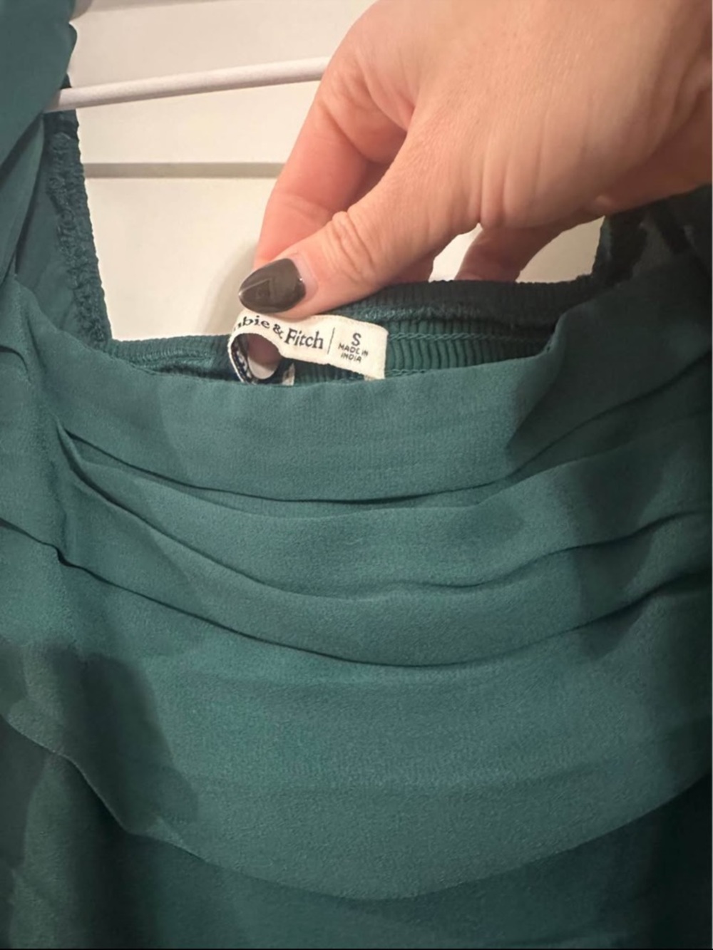 Abercrombie & Fitch Teal Layered Square-Neck Top - Picture 3 of 4